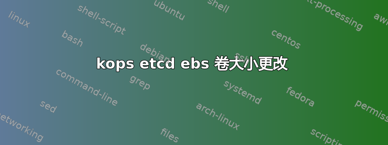 kops etcd ebs 卷大小更改