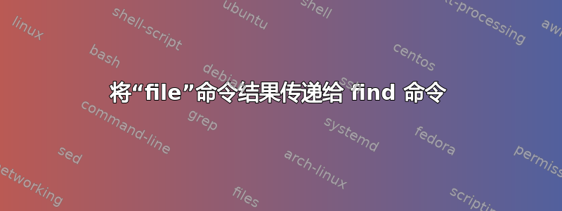 将“file”命令结果传递给 find 命令