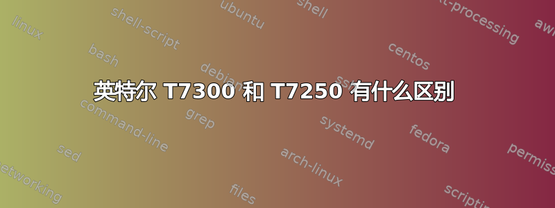 英特尔 T7300 和 T7250 有什么区别