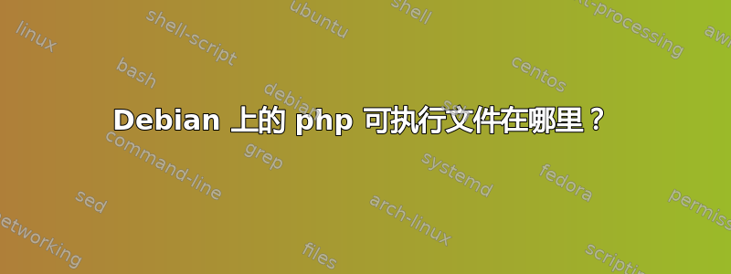 Debian 上的 php 可执行文件在哪里？