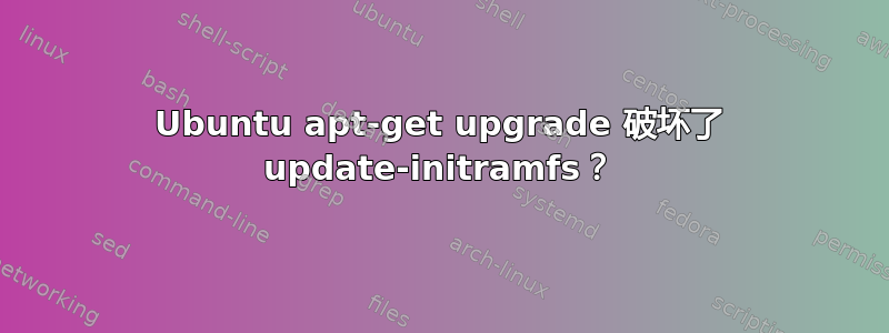 Ubuntu apt-get upgrade 破坏了 update-initramfs？