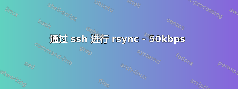 通过 ssh 进行 rsync - 50kbps