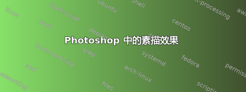 Photoshop 中的素描效果