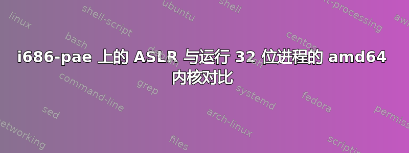 i686-pae 上的 ASLR 与运行 32 位进程的 amd64 内核对比