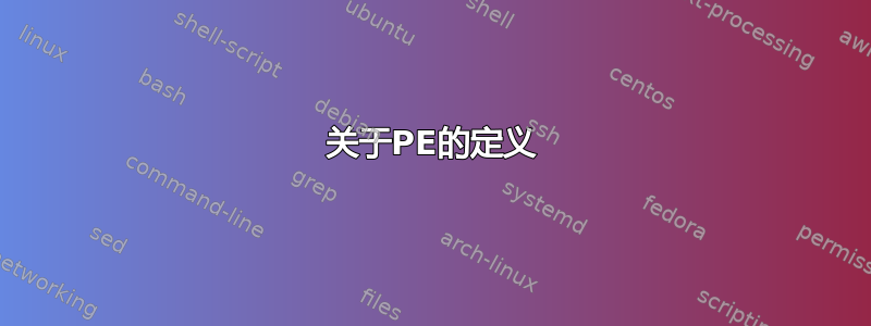 关于PE的定义