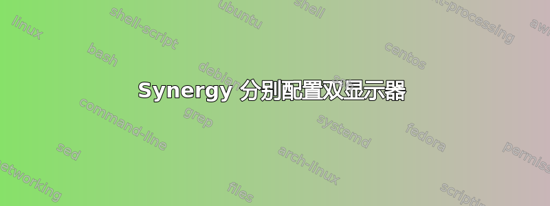 Synergy 分别配置双显示器