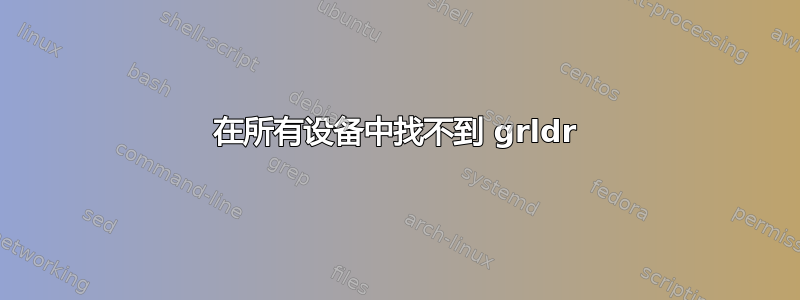 在所有设备中找不到 grldr