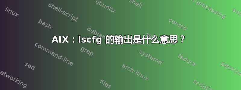 AIX：lscfg 的输出是什么意思？