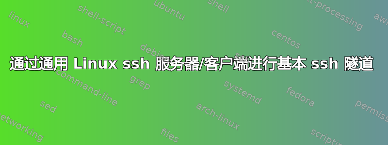 通过通用 Linux ssh 服务器/客户端进行基本 ssh 隧道