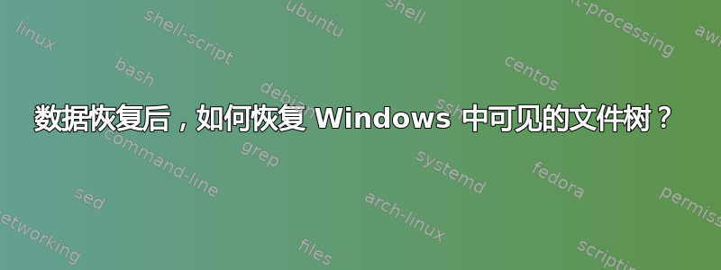 数据恢复后，如何恢复 Windows 中可见的文件树？