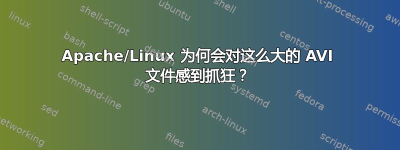 Apache/Linux 为何会对这么大的 AVI 文件感到抓狂？