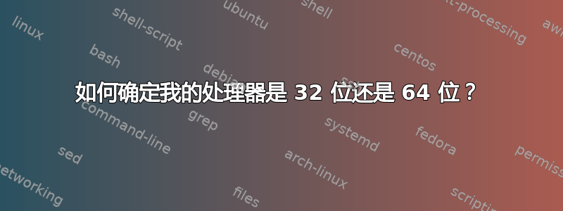 如何确定我的处理器是 32 位还是 64 位？