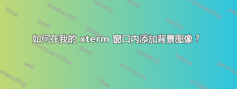 如何在我的 xterm 窗口内添加背景图像？