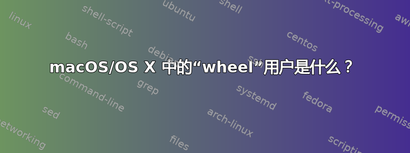 macOS/OS X 中的“wheel”用户是什么？