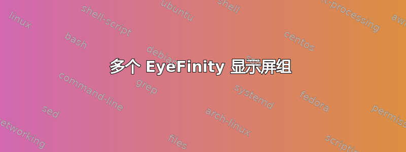 多个 EyeFinity 显示屏组