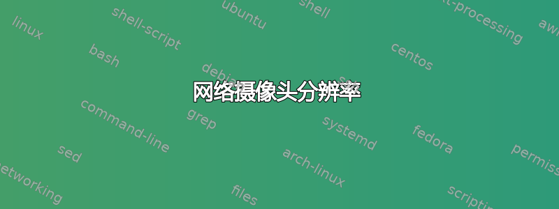 网络摄像头分辨率