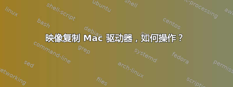 映像复制 Mac 驱动器，如何操作？