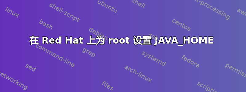 在 Red Hat 上为 root 设置 JAVA_HOME