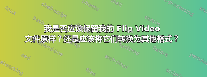 我是否应该保留我的 Flip Video 文件原样？还是应该将它们转换为其他格式？