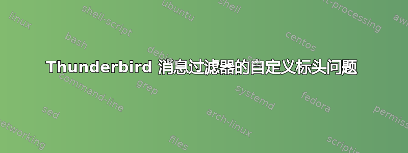 Thunderbird 消息过滤器的自定义标头问题