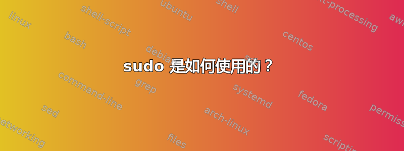 sudo 是如何使用的？