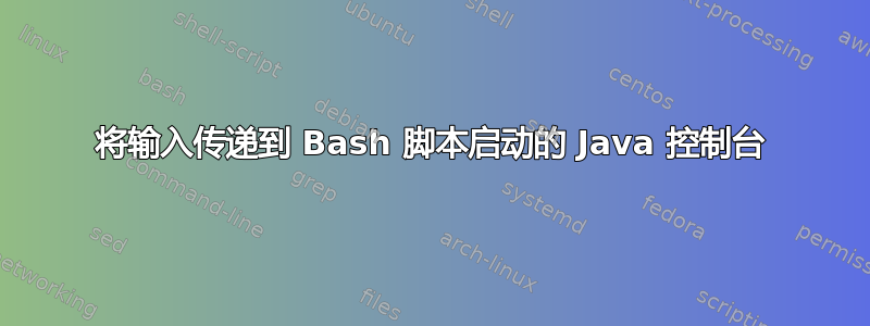 将输入传递到 Bash 脚本启动的 Java 控制台