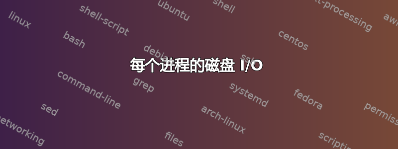 每个进程的磁盘 I/O