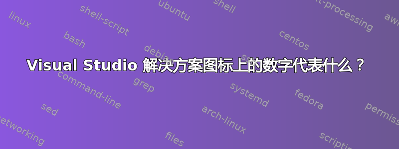 Visual Studio 解决方案图标上的数字代表什么？