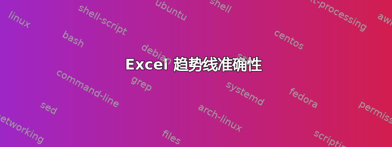 Excel 趋势线准确性