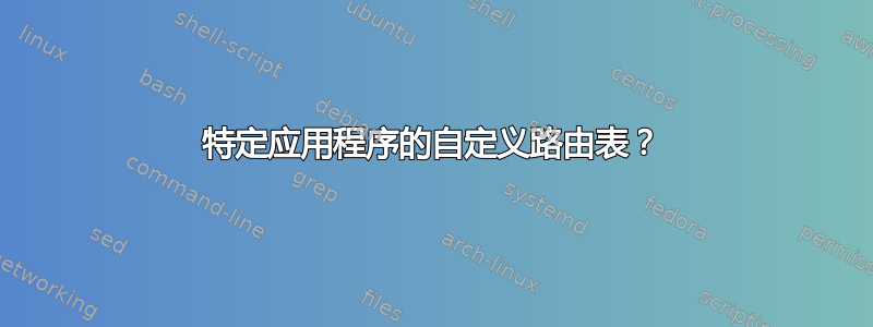 特定应用程序的自定义路由表？