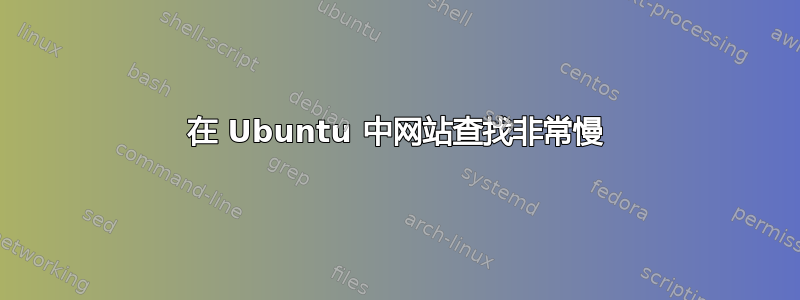 在 Ubuntu 中网站查找非常慢