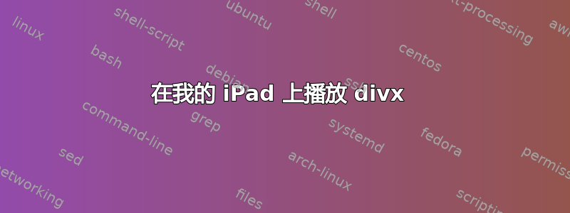 在我的 iPad 上播放 divx 