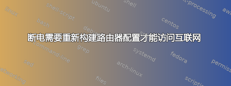 断电需要重新构建路由器配置才能访问互联网