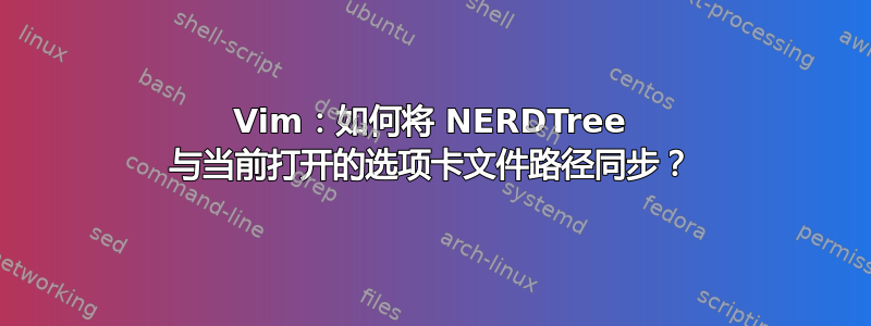 Vim：如何将 NERDTree 与当前打开的选项卡文件路径同步？