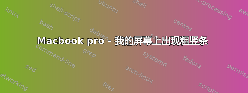 Macbook pro - 我的屏幕上出现粗竖条