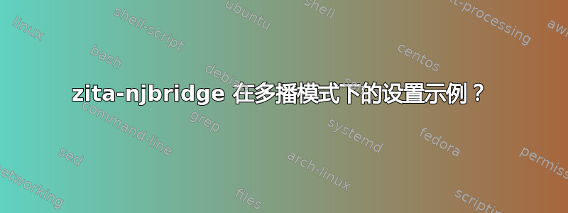 zita-njbridge 在多播模式下的设置示例？