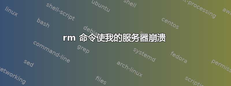 rm 命令使我的服务器崩溃