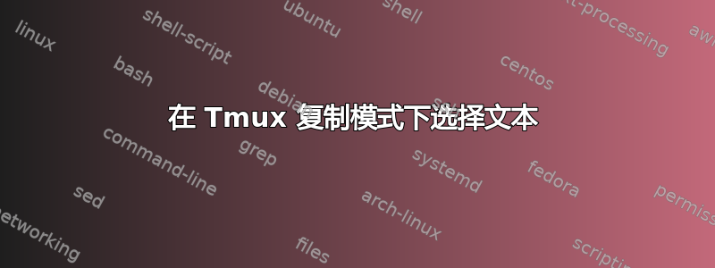 在 Tmux 复制模式下选择文本