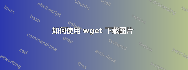 如何使用 wget 下载图片