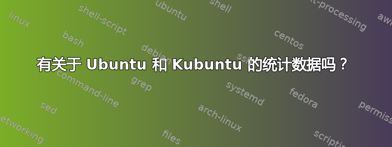 有关于 Ubuntu 和 Kubuntu 的统计数据吗？