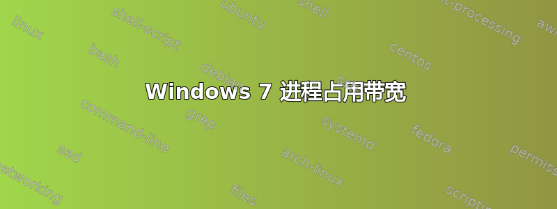 Windows 7 进程占用带宽