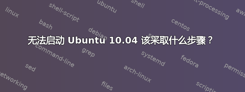 无法启动 Ubuntu 10.04 该采取什么步骤？