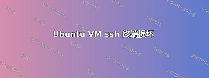 Ubuntu VM ssh 终端损坏