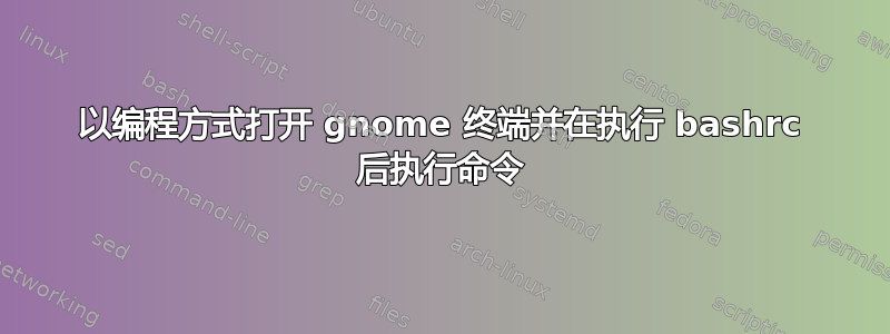 以编程方式打开 gnome 终端并在执行 bashrc 后执行命令