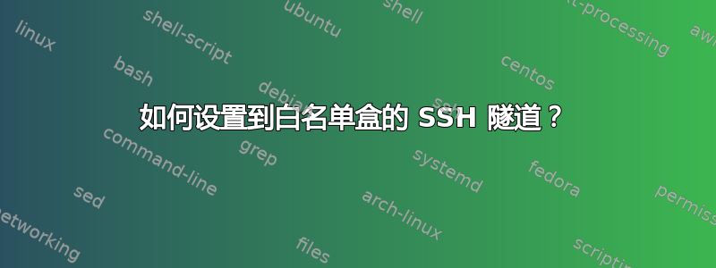 如何设置到白名单盒的 SSH 隧道？