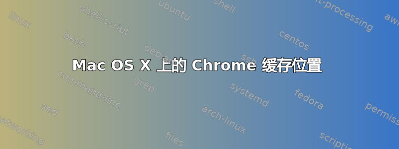 Mac OS X 上的 Chrome 缓存位置