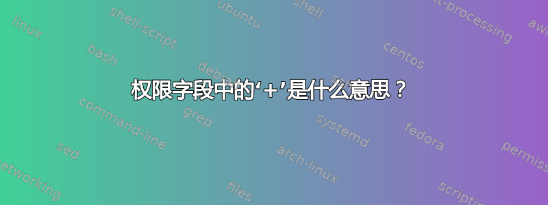 权限字段中的‘+’是什么意思？