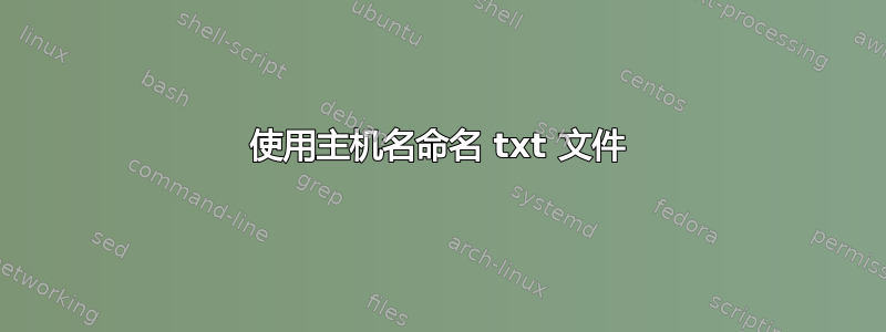 使用主机名命名 txt 文件