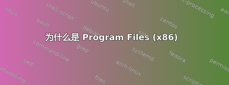 为什么是 Program Files (x86) 