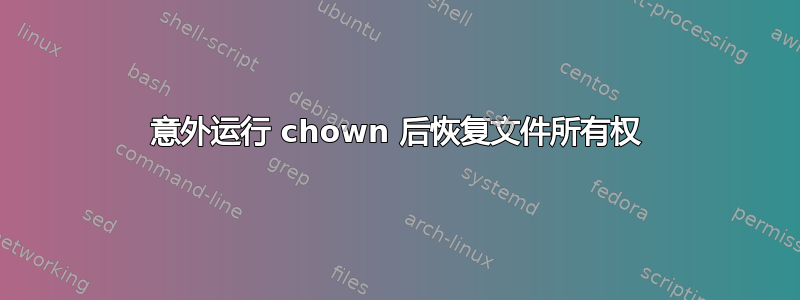 意外运行 chown 后恢复文件所有权